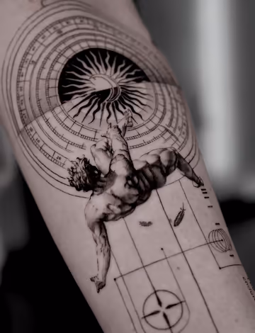 Detail of the upper arm composition