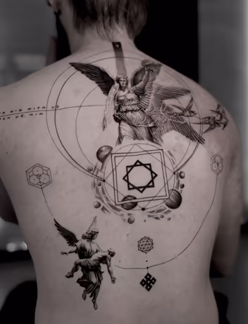 Detail of the back composition